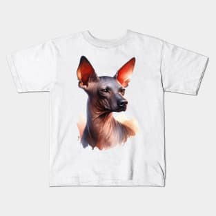 Xoloitzcuintli Watercolor - Beautiful Dog Kids T-Shirt